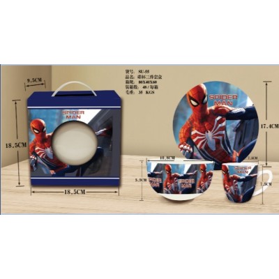 НАБІР ДИТЯЧОГО ПОСУДУ ЛЮДИНА ПАВУК 3 ПРЕДМЕТИ СКЛОКЕРАМІКА ВІД 2Х РОКІВ НАБІР ДИТЯЧОГО ПОСУДУ ЛЮДИНА ПАВУК 3 ПРЕДМЕТИ СКЛОКЕРАМІКА ВІД 2Х РОКІВ